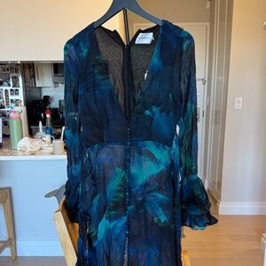 Rat & Boa Blue and Green Maxi Dress